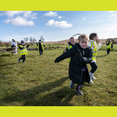 Children running